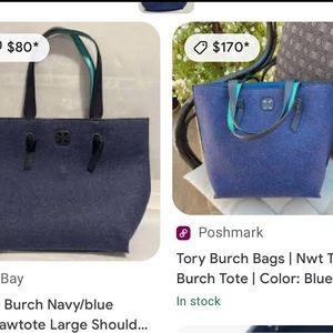 Tory Burch dual tone tote